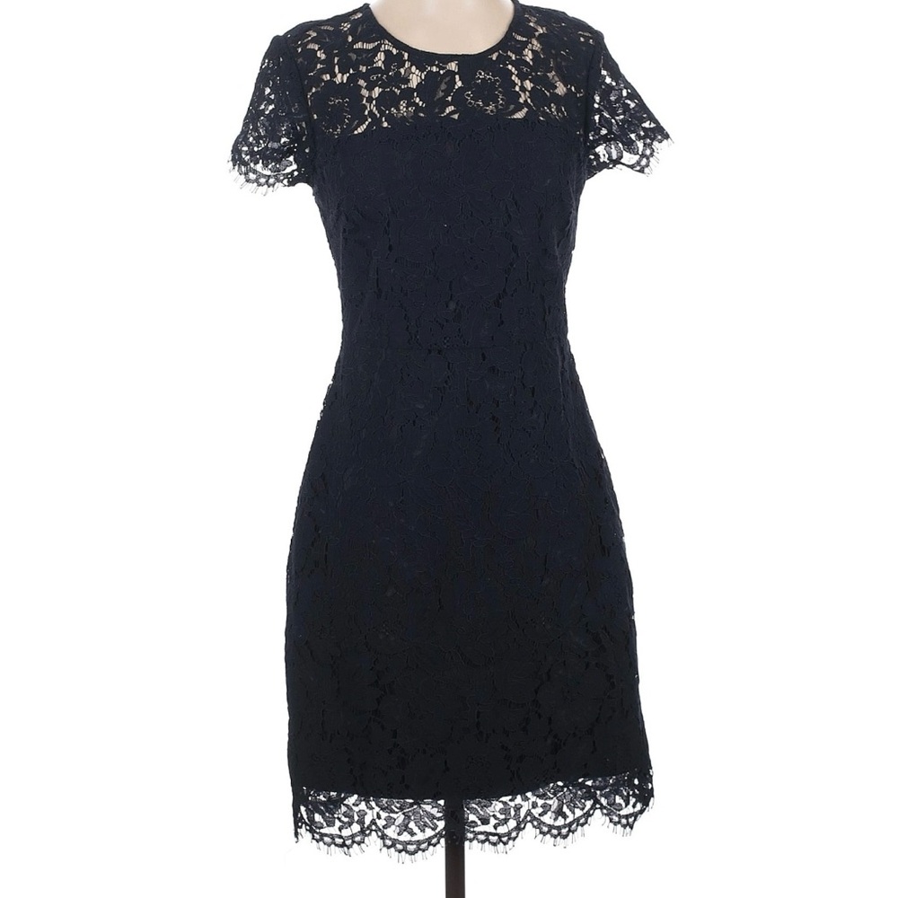 Banana Republic Black Sheath Dress with Cap Flutter Sleeves